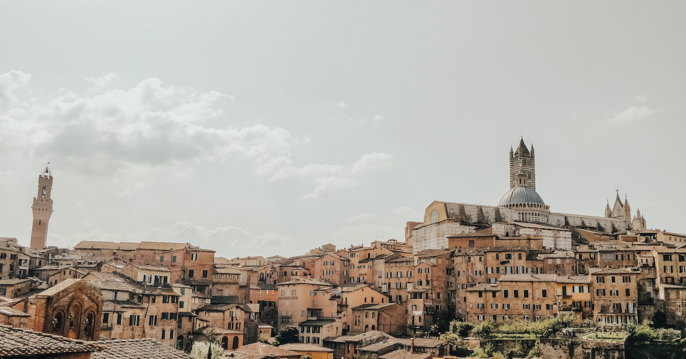 The skyline of Siena, Italy